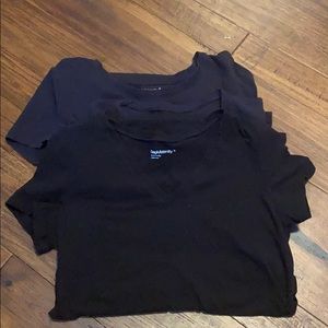 3 black Gap maternity tops